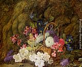 Vincent Clare Still life with a basket of flowers painting